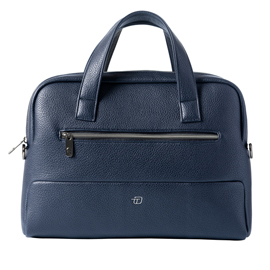 BORSA SLIM GATE TRENDED - CON MANICI - 41 X 30 X 15 CM - ECOPELLE - BLU - INTEMPO 99388