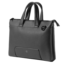 BORSA ESPANDIBILE GATE TRENDED - CON MANICI - 41 X 30 X 7 CM - ECOPELLE - NERO - INTEMPO 96382