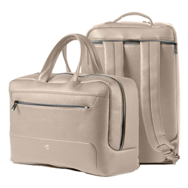 BORSA ZAINABILE BI-BAG GATE TRENDED - 42 X 28 X 14 CM - ECOPELLE - GHIACCIO - INTEMPO 96374