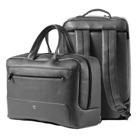 BORSA ZAINABILE BI-BAG GATE TRENDED - 42 X 28 X 14 CM - ECOPELLE - NERO - INTEMPO 96376