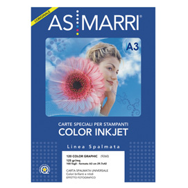 CARTA INKJET - A3 - 125 GR - EFFETTO OPACO - BIANCO - AS MARRI - CONF. 100 FOGLI 49782