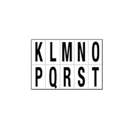 LETTERE ADESIVE DA K A T - IN PVC - 56 X 99 MM - 10 ET/FG - 1 FOGLIO - NERO/BIANCO 101830
