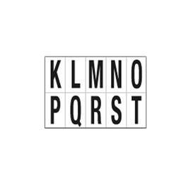 LETTERE ADESIVE DA K A T - IN PVC - 70 X 124 MM - 10 ET/FG - 1 FOGLIO - NERO/BIANCO 101839