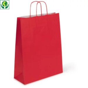 SHOPPER  f.to 22x10x29 IN CARTA ROSSO SEALING 57070