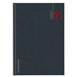 LIBRO PRENOTAZIONI RISTORANTE 2025 - CON COPERTINA SIMILPELLE IMBOTTITA - 21 X 30 CM - BLU 100838