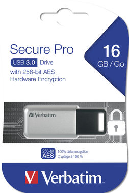VERBATIM - USB SECURE DATA PRO DRIVE - PER PC  MAC - 98664 - 16GB VERB98664