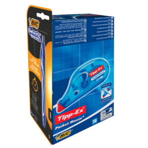 CORRETTORE A NASTRO POCKET MOUSE - 4,2MM X 10MT - TIPP EX - CONF.10 PEZZI + 1 GELOCITY 89229