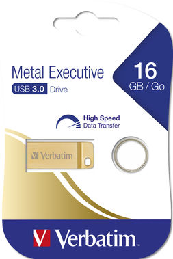 VERBATIM - USB 3.0 METAL EXECUTIVE DRIVE - ORO - 99104 - 16GB VERB99104