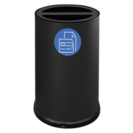 CONTENITORE TONDO PER RACCOLTA DIFFERENZIATA - 2 SCOMPARTO - 100 L - NERO - STILCASA 102091
