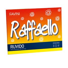 ALBUM RAFFAELLO - 24X33CM - 100GR - 20 FOGLI - RUVIDO - FAVINI 50000