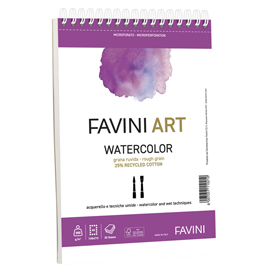 ALBUM SPIRALATO WATERCOLOR - A5 - 300 GR - 20 FOGLI - FAVINI ART 100779