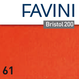 CARTONCINO BRISTOL COLOR - 50 X 70 CM - 200 GR - ROSSO SCARLATTO 61 - FAVINI - CONF. 25 PEZZI 79309