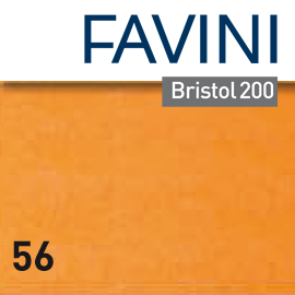 CARTONCINO BRISTOL COLOR - 50 X 70 CM - 200 GR - ARANCIO 56 - FAVINI - CONF. 25 PEZZI 79315