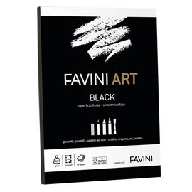 ALBUM COLLATO BLACK FAVINI ART 10FG 320GR A4 100784