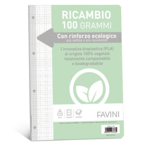 RICAMBI C-RINFORZO ECOLOGICO - A4 - 100 GR - 40 FG - 4 MM - FAVINI 90738