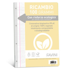RICAMBI C-RINFORZO ECOLOGICO - A4 - 100 GR - 40 FG - 5 MM CON MARGINE - FAVINI 90737