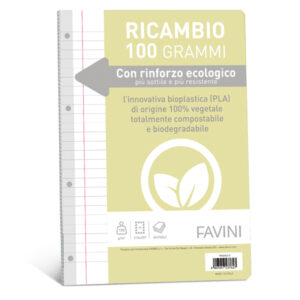 RICAMBI C-RINFORZO ECOLOGICO - A4 - 100 GR - 40 FG - 1 RIGO CON MARGINE - FAVINI 90736