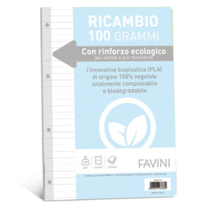 RICAMBI C-RINFORZO ECOLOGICO - A4 - 100 GR - 40 FG - 1 RIGO - FAVINI 90740