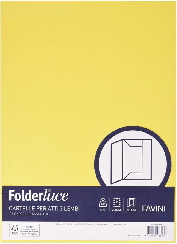 CARTELLA C-LEMBI ASSORTITI 200 FAVINI 25 Pz. 64428