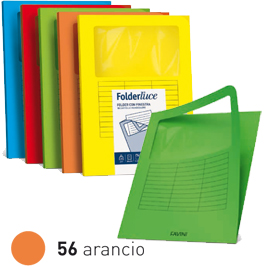 CARTELLINE A L CON FINESTRA - CARTONCINO 140 GR - 22X31 CM - ARANCIONE - FAVINI - CONF. 10 PEZZI 35490