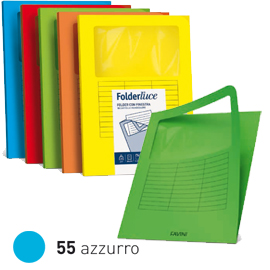 CARTELLINE A L CON FINESTRA - CARTONCINO 140 GR - 22X31 CM - AZZURRO - FAVINI - CONF. 10 PEZZI 35491