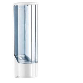DISPENSER PER BICCHIERI IN PLASTICA -10X10X31,5 CM - BIANCO-AZZURRO TRASPARENTE - MAR PLAST 80149