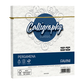 BUSTA CALLIGRAPHY PERGAMENA -  170 X 170 MM - 90 GR - BIANCO 01 - FAVINI - CONF. 25 PEZZI 100410