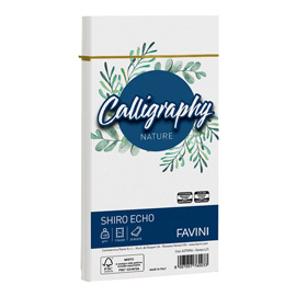 BUSTA CALLIGRAPHY SHIRO ECO -  110 X 220 MM - 120 GR - GESSO - FAVINI - CONF. 25 PEZZI 100424