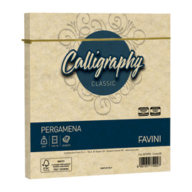 BUSTA CALLIGRAPHY PERGAMENA -  170 X 170 MM - 90 GR - CREMA 05 - FAVINI - CONF. 25 PEZZI 100412
