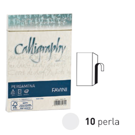 BUSTA CALLIGRAPHY PERGAMENA - 120 X 180 MM - 90 GR - PERLA 10 - FAVINI - CONF. 25 PEZZI 61544