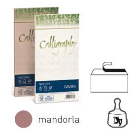 BUSTA CALLIGRAPHY NATURE - 110 X 220 MM - 120 GR - MANDORLA - FAVINI - CONF. 25 PEZZI 79785