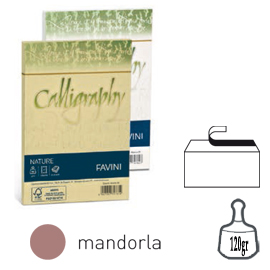 BUSTA CALLIGRAPHY NATURE - 120 X 180 MM - 120 GR - MANDORLA - FAVINI - CONF. 25 PEZZI 79788