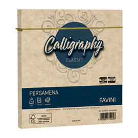 BUSTA CALLIGRAPHY PERGAMENA -  170 X 170 MM - 90 GR - NOCCIOLA 04 - FAVINI - CONF. 25 PEZZI 100415