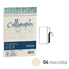 BUSTA CALLIGRAPHY PERGAMENA - 120 X 180 MM - 90 GR - NOCCIOLA 04 - FAVINI - CONF. 25 PEZZI 53634