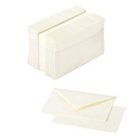 SCATOLA 100 CARTONCINI (200GR) + 100 BUSTE (90GR) - AVORIO - FORMATO 4 - FAVINI 70568