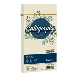 BUSTA CALLIGRAPHY NATURE CRUSH - 110 X 220 MM - 90 GR - ALGA - FAVINI - CONF. 25 PEZZI 94687