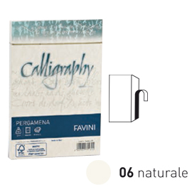 BUSTA CALLIGRAPHY PERGAMENA - 120 X 180 MM - 90 GR - NATURALE 06 - FAVINI - CONF. 25 PEZZI 53630