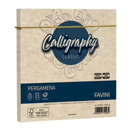 BUSTA CALLIGRAPHY PERGAMENA -  170 X 170 MM - 90 GR - SABBIA 02 - FAVINI - CONF. 25 PEZZI 100413