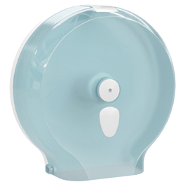 DISPENSER PER CARTA IGIENICA MAXI JUMBO - 370 X 130 X 130 MM - BIANCO / AZZURRO - REPLAST 94886