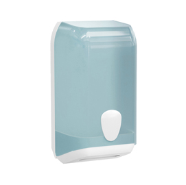 DISPENSER CARTA IGIENICA INTERFOGLIATA - 307 X 133 X 158 MM - BIANCO / AZZURRO - REPLAST 94888