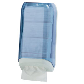 DISPENSER DI CARTA IGIENICA IN FOGLI - 15,8X13X30,7 CM - TRASPARENTE-BIANCO - MAR PLAST 61093