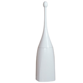 PORTASCOPINO PER BAGNO - DA TERRA - 12X12X48,5 CM - ABS -  BIANCO - MAR PLAST 61107