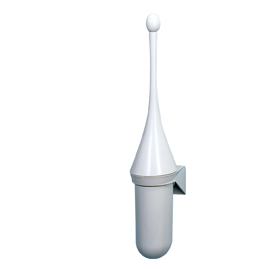 PORTASCOPINO PER BAGNO - DA PARETE - ABS - 7,2X15X48 CM - BIANCO - MAR PLAST 67408