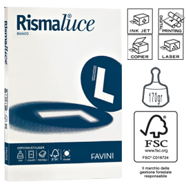 CARTA RISMALUCE - A4 - 170 GR - BIANCO - FAVINI - CONF. 150 FOGLI 51603