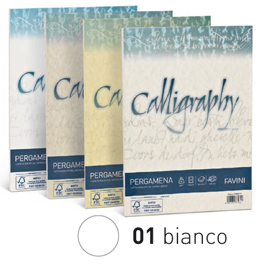 CARTA CALLIGRAPHY PERGAMENA - A4 - 90 GR - BIANCO 01 - FAVINI - CONF. 50 FOGLI 38229