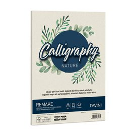 CARTA CALLIGRAPHY NATURE REMAKE - A4 - 120 GR - PERLA - FAVINI - CONF. 50 FOGLI 94642