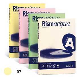 CARTA RISMACQUA SMALL - A4 - 200 GR - GIALLO CHIARO 07 - FAVINI - CONF. 50 FOGLI 50596
