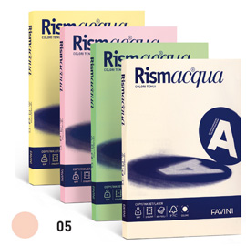 CARTA RISMACQUA SMALL - A4 - 200 GR - SALMONE 05 - FAVINI - CONF. 50 FOGLI 50602