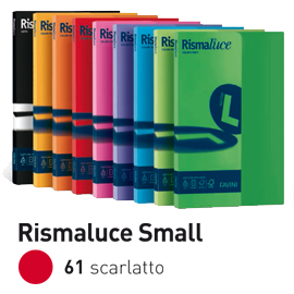 CARTA RISMALUCE SMALL - A4 - 200 GR - SCARLATTO 61 - FAVINI - CONF. 50 FOGLI 50577