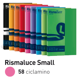 CARTA RISMALUCE SMALL - A4 - 90 GR - CICLAMINO 58 - FAVINI - CONF. 100 FOGLI 50567